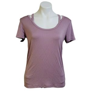 Cut-out Shoulder Top Women's Size Small NWT | The Hanger Lavendar